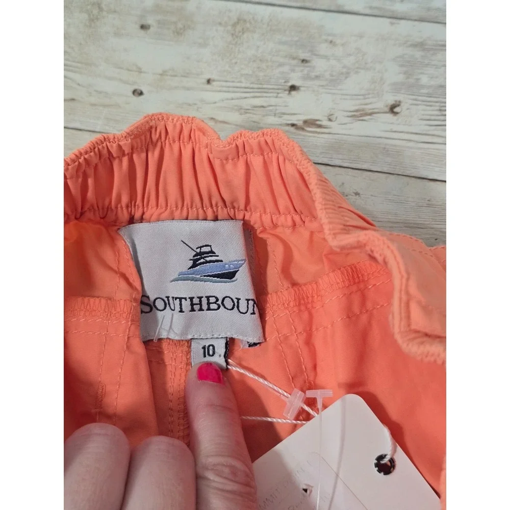 NWT Boys Youth Size 10‎ South Bound Swim Trunks Coral Orange